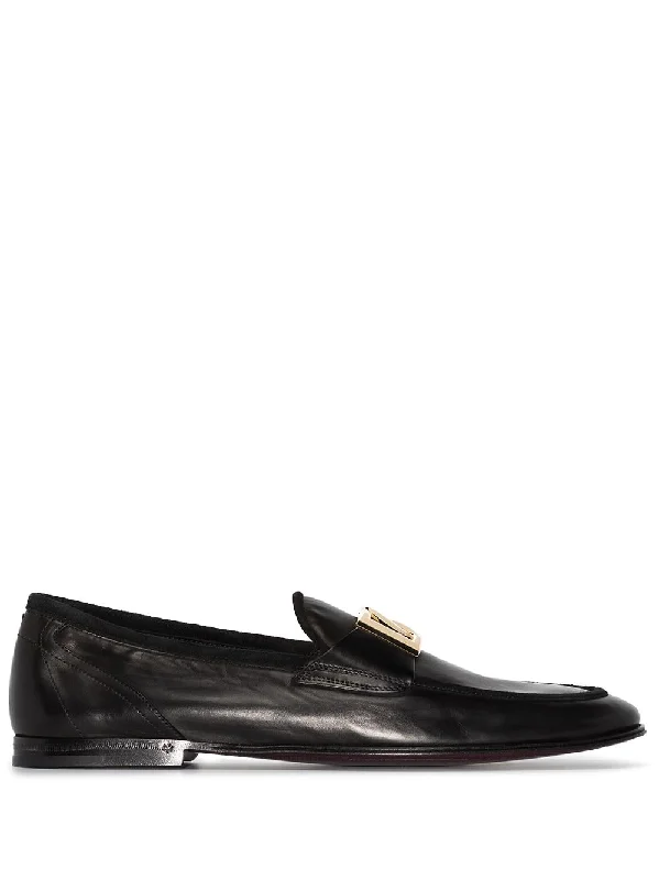 DOLCE & GABBANA Luxury Leather Loafers with Logo