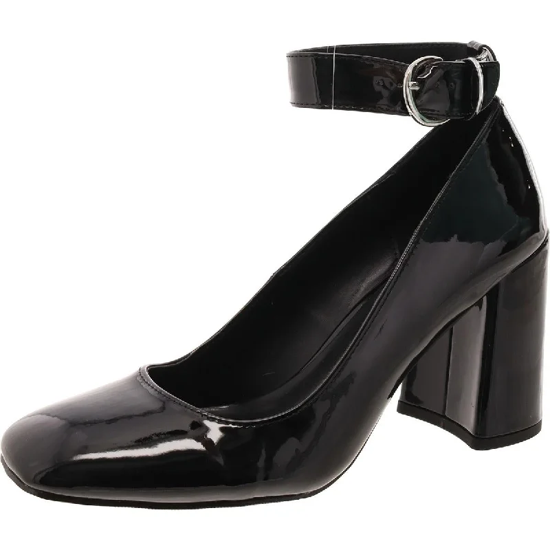 Whishing Womens Patent Square Toe Pumps