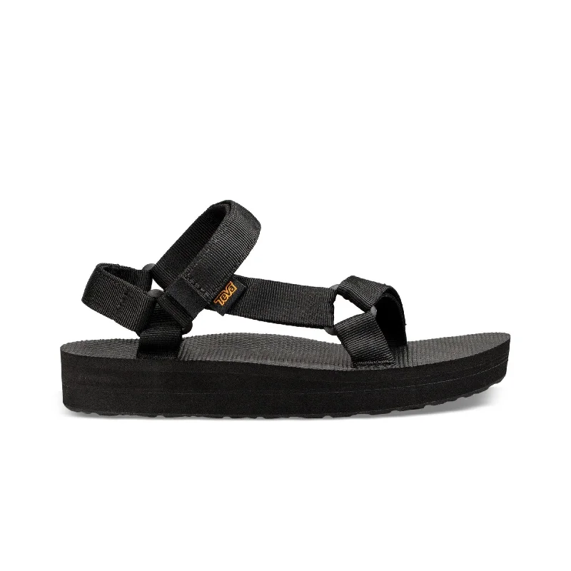 Teva Midform Universal Ladies Black Vegan Touch Fastening Sandals