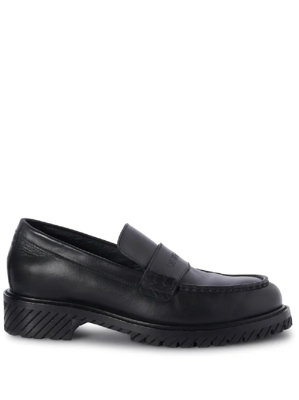 OFF-WHITE Military Leather Loafers for Men