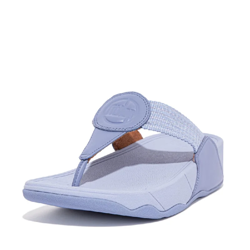 FitFlop Walkstar Finestripe Webbing FA7-940 Ladies Wild Lavender Leather & Textile Slip On Sandals