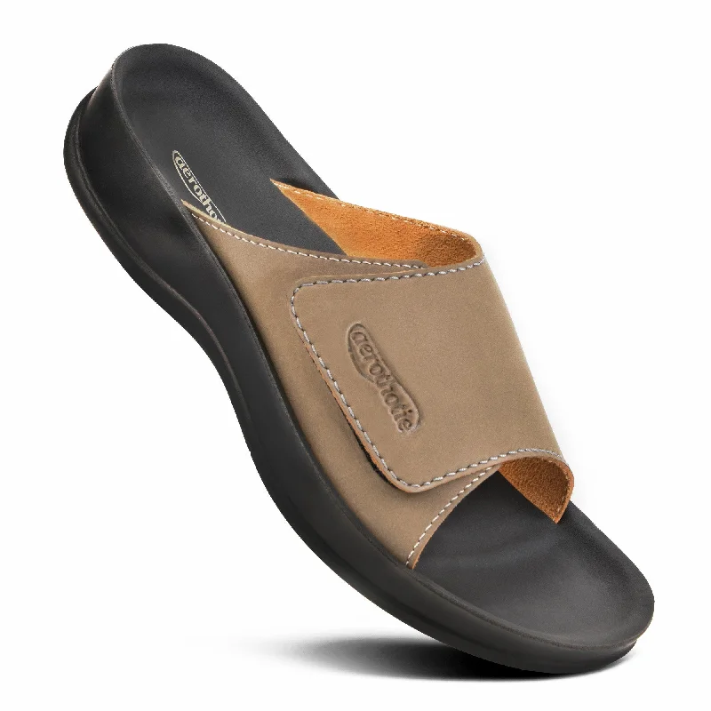 Aerothotic - Doris Open Toe Arch Support Women’s Slide Sandals