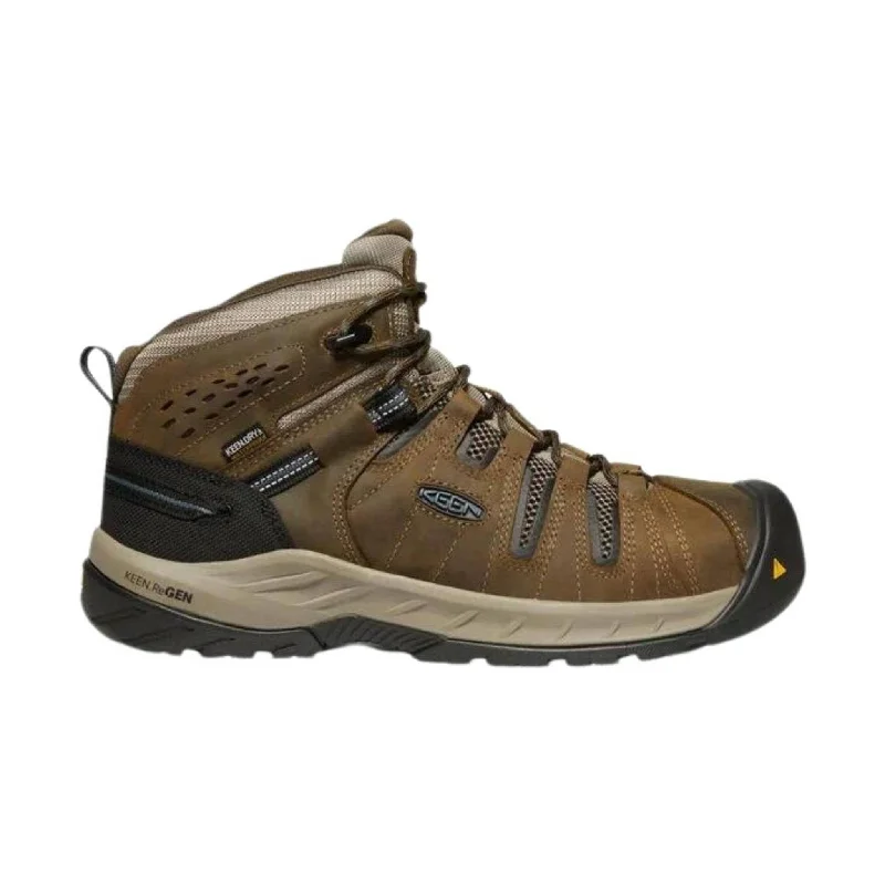 KEEN Utility Men's Flint II Mid Steel Toe Work Boot - Cascade Brown/Orion Blue