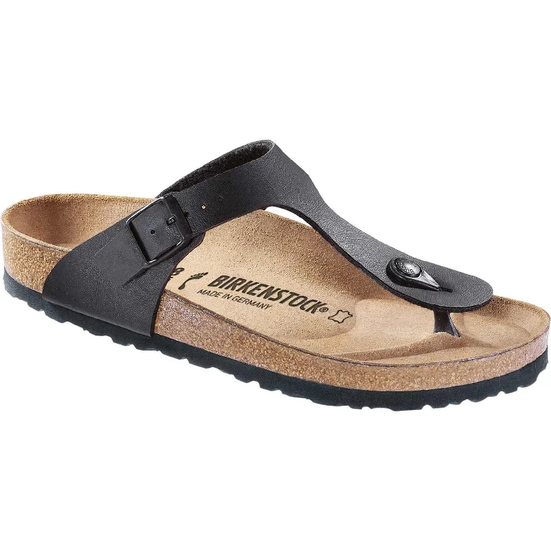 Birkenstock Gizeh BF 43691 Ladies Black Textile Arch Support Slip On Sandals