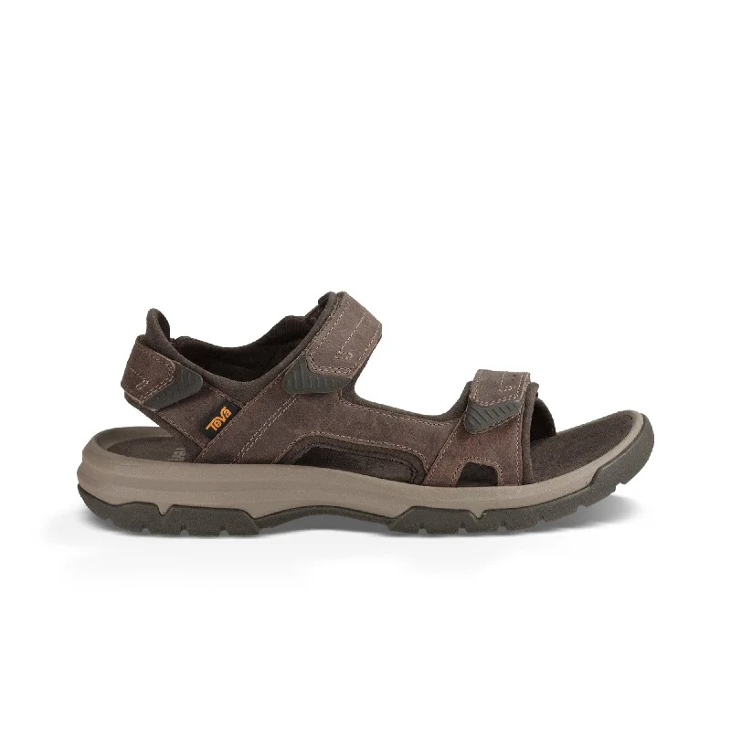 Teva Langdon Mens Walnut Leather Touch Fastening Sandals