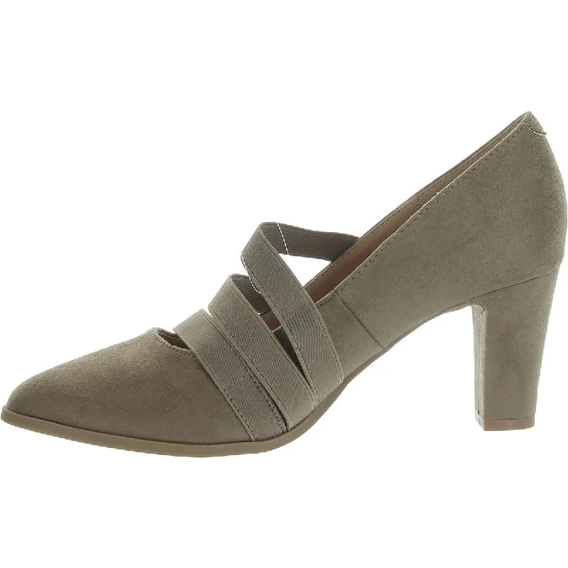 Loren Womens Faux Suede Strappy Pumps