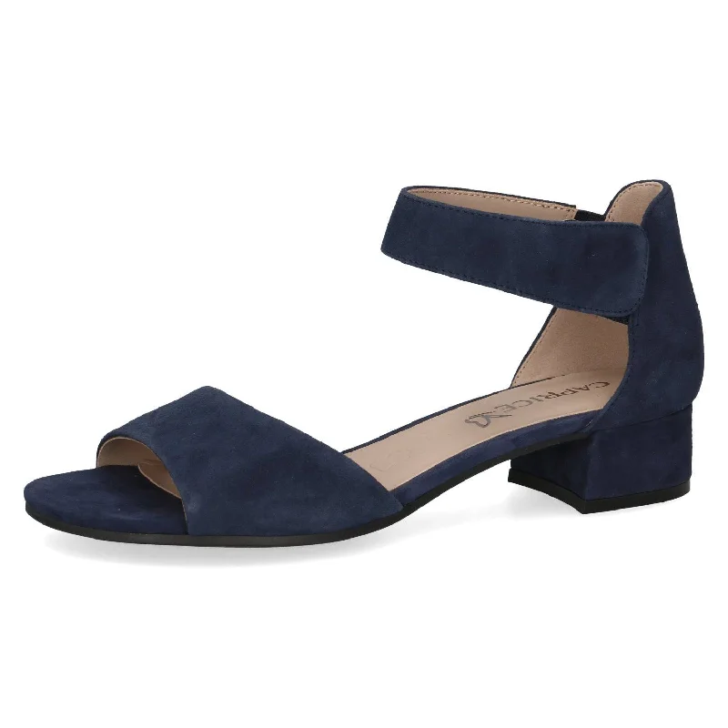 Caprice 9-28212-42 857 Ladies Ocean Navy Suede Touch Fastening Sandals