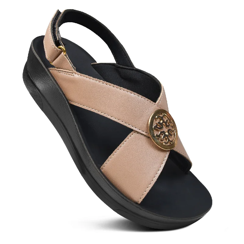 Aerothotic - Merak Back Strap Platform Sandals for Women