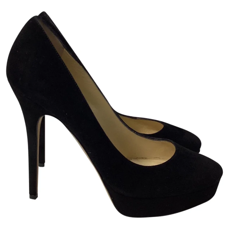 Jimmy Choo Cosmic Platform Pumps in Black Suede