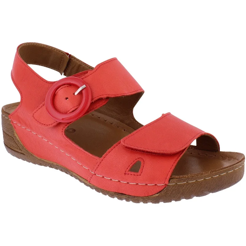 Adesso A7197 Lily Ladies Salsa Leather Touch Fastening Sandals