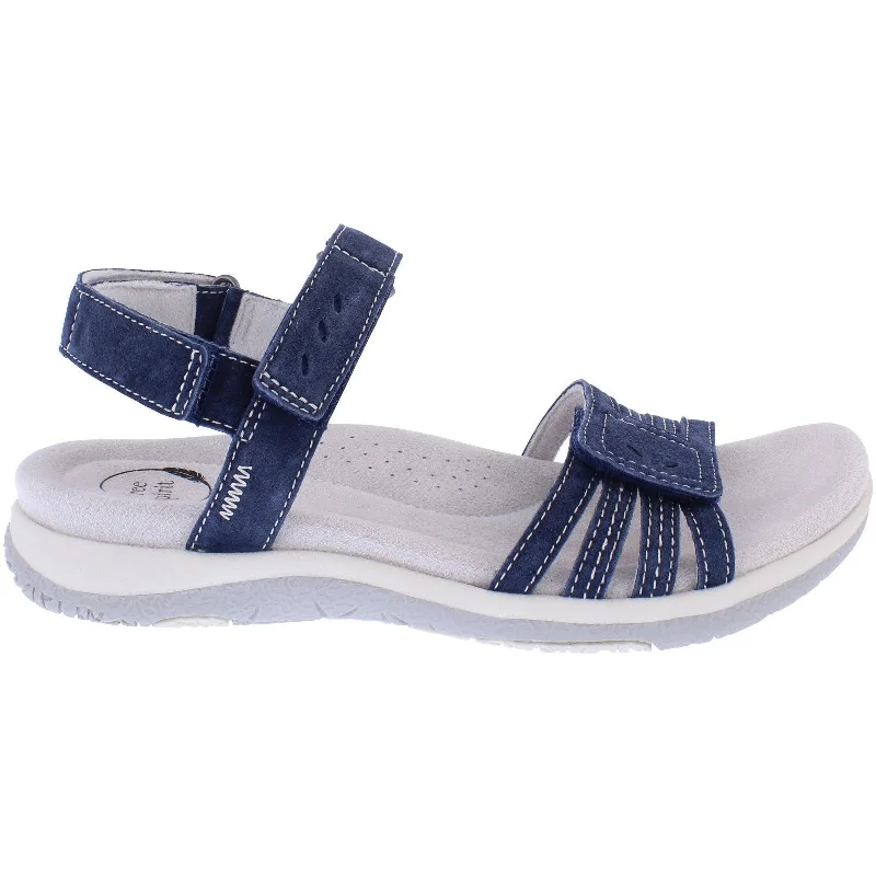 Free Spirit 41144 Maddy Ladies Navy Leather Arch Support Touch Fastening Sandals