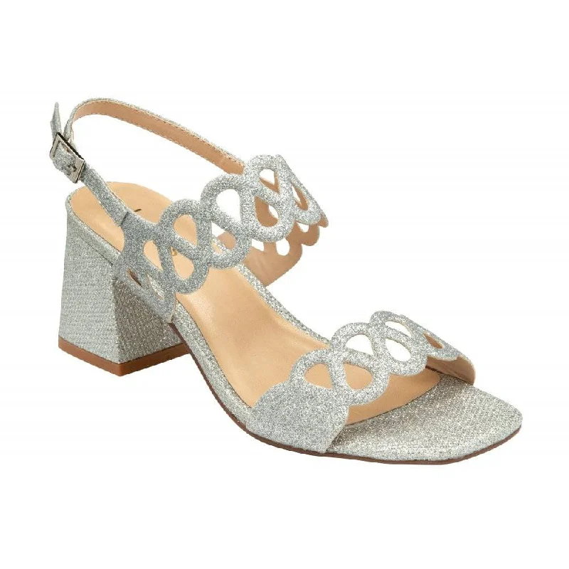 Lotus Dion Ladies Silver Textile Buckle Sandals