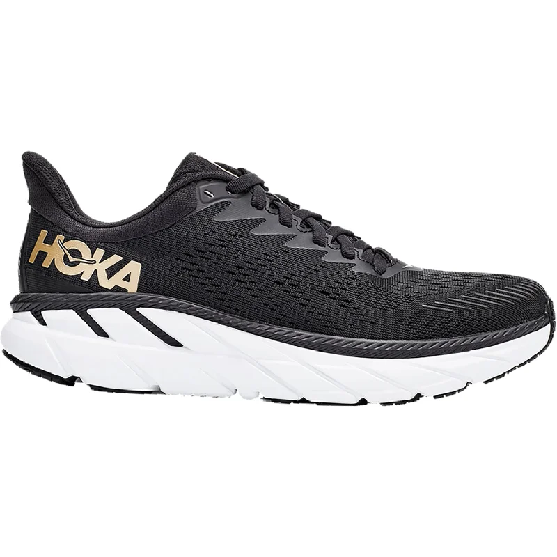 Women's Hoka One One Clifton 7 Black/Bronze Mesh