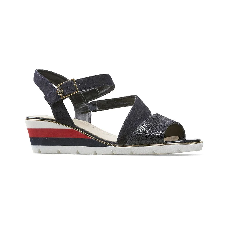 Van Dal Chennai 3110 /4102 Ladies Midnight Suede Buckle Fastening Sandals