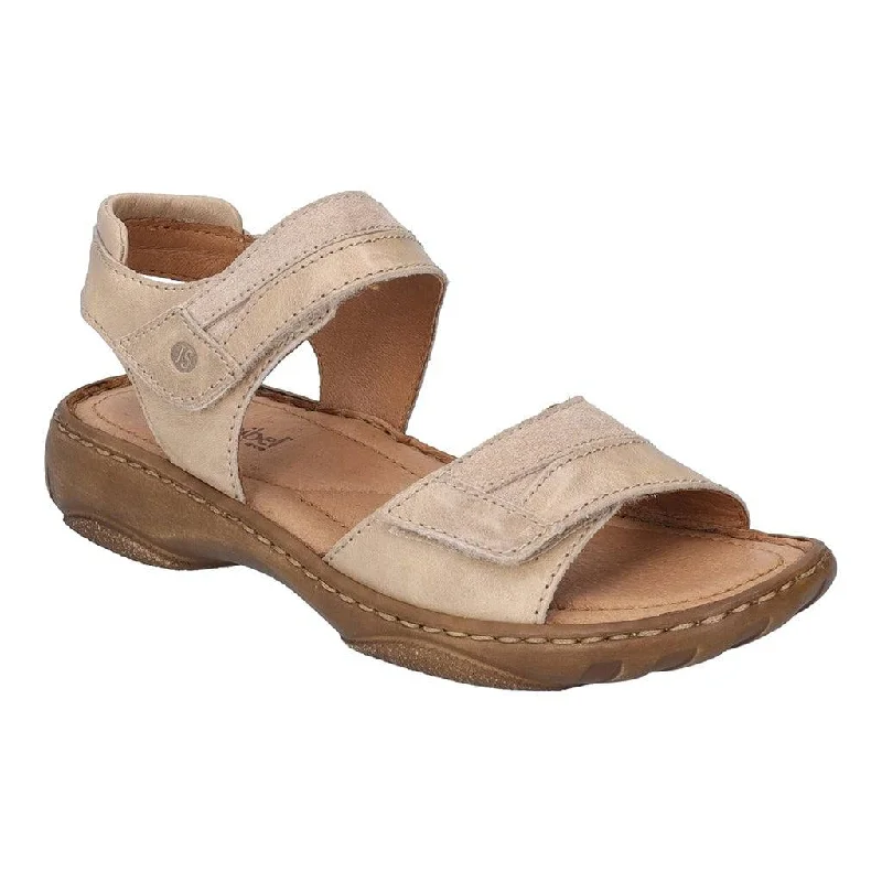 Josef Seibel Debra 19 Ladies Beige Leather Touch Fastening Sandals