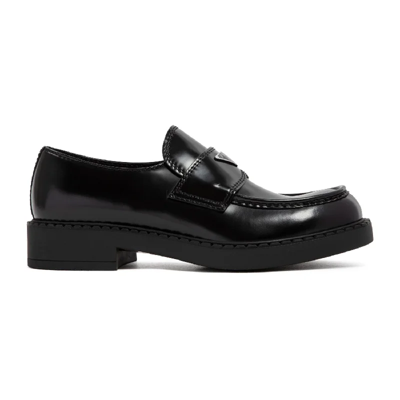 PRADA Brushed Leather Loafers for Men