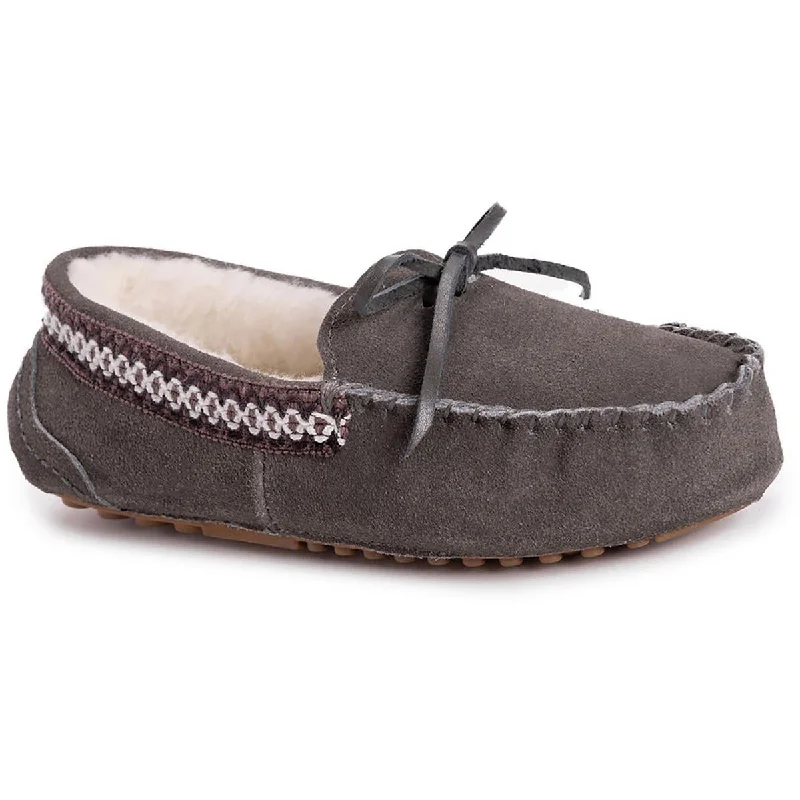 Muk Luks Womens Jane Suede Slip On Moccasin Slippers