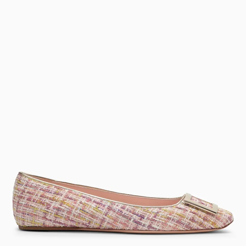 ROGER VIVIER Mini Ballerina Flats with Maxi Metal Buckle