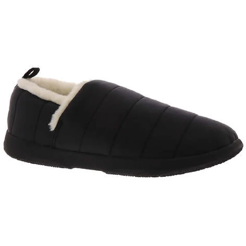 Vionic Womens Tranquil Nylon Faux Fur Lined Loafer Slippers