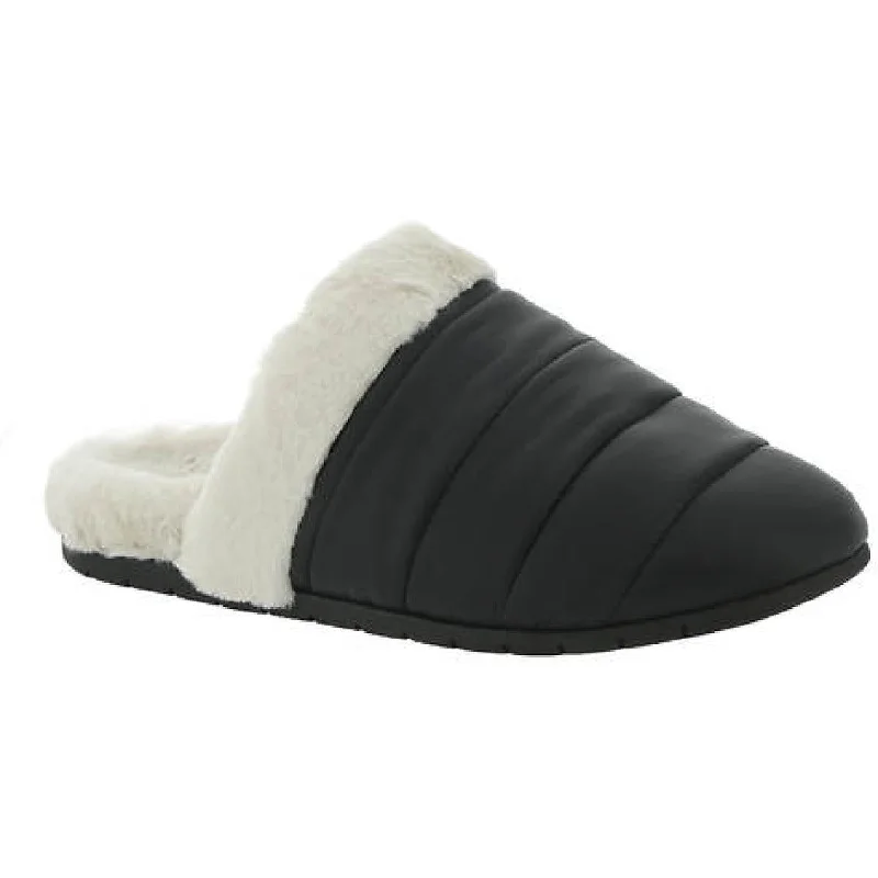 Vionic Womens Josephine Faux Fur Lined Comfort Slide Slippers