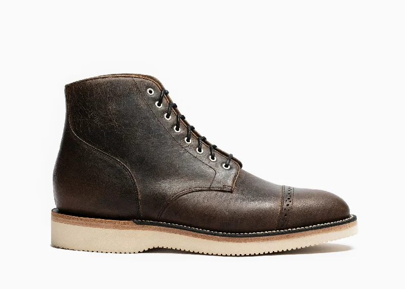 Garrison Boot Black Waxed Deer