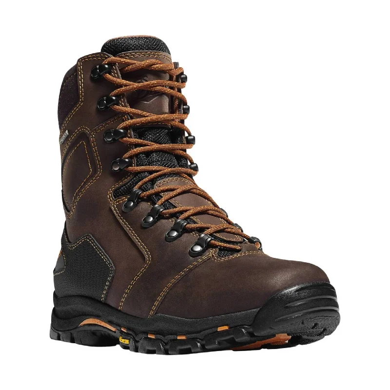 Danner Men's Vicious 8 Inch Composite Toe Work Boots - Brown Leather