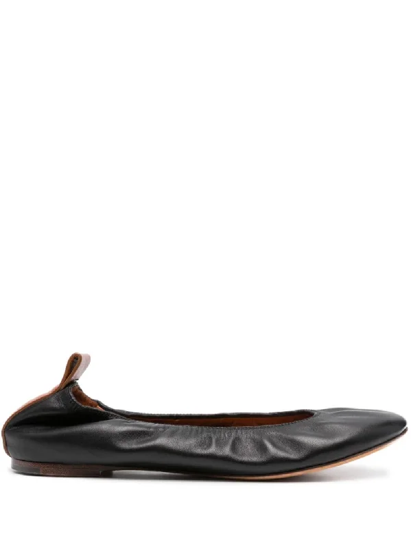 LANVIN Elegant Leather Ballet Flats for Women