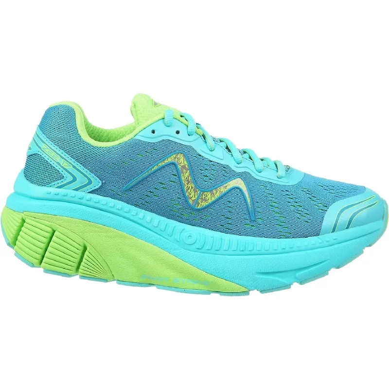 Women's MBT Zee 17 Running Shoe Teal/Green Mesh