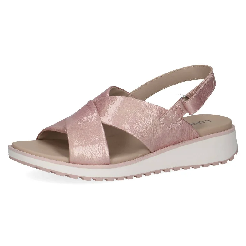 Caprice 9-28703-42 521 Ladies Pastel Pink Leather Sling Back Sandals