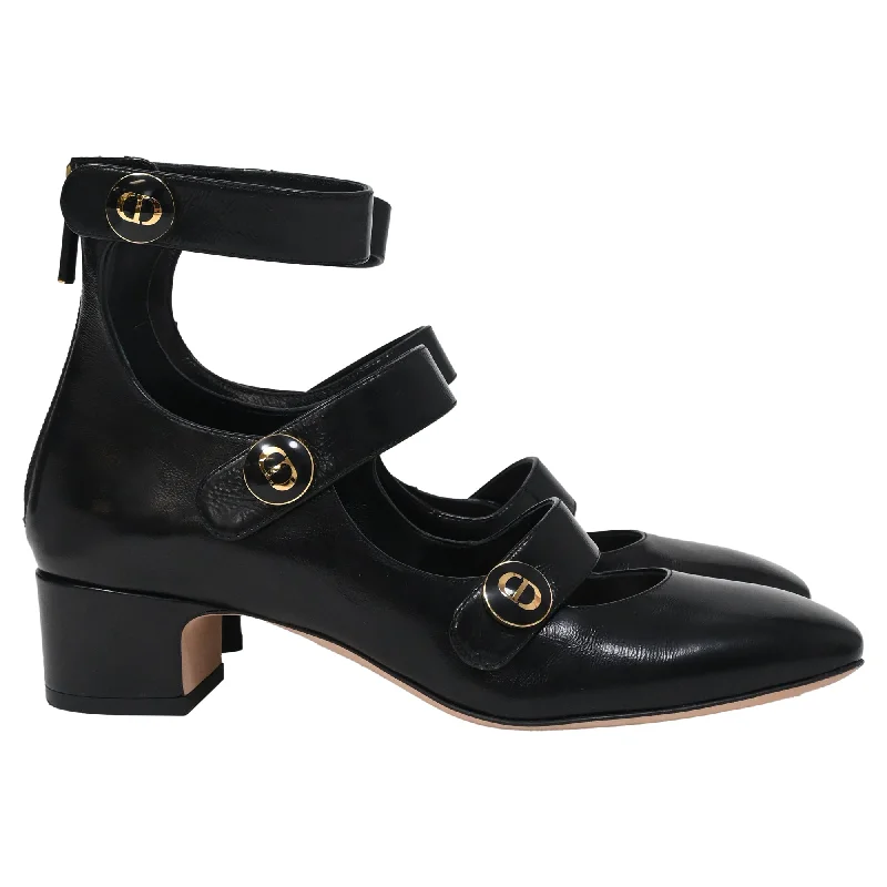 Dior D-Doll Pumps in Black Leather