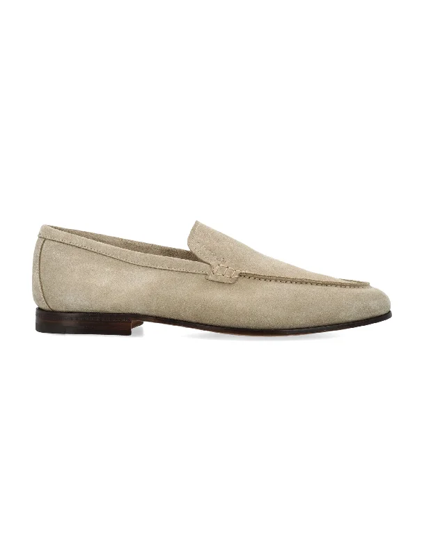 CHURCH'S Men's Low Top Slip-On Suede Loafers with 1.5 CM Heel