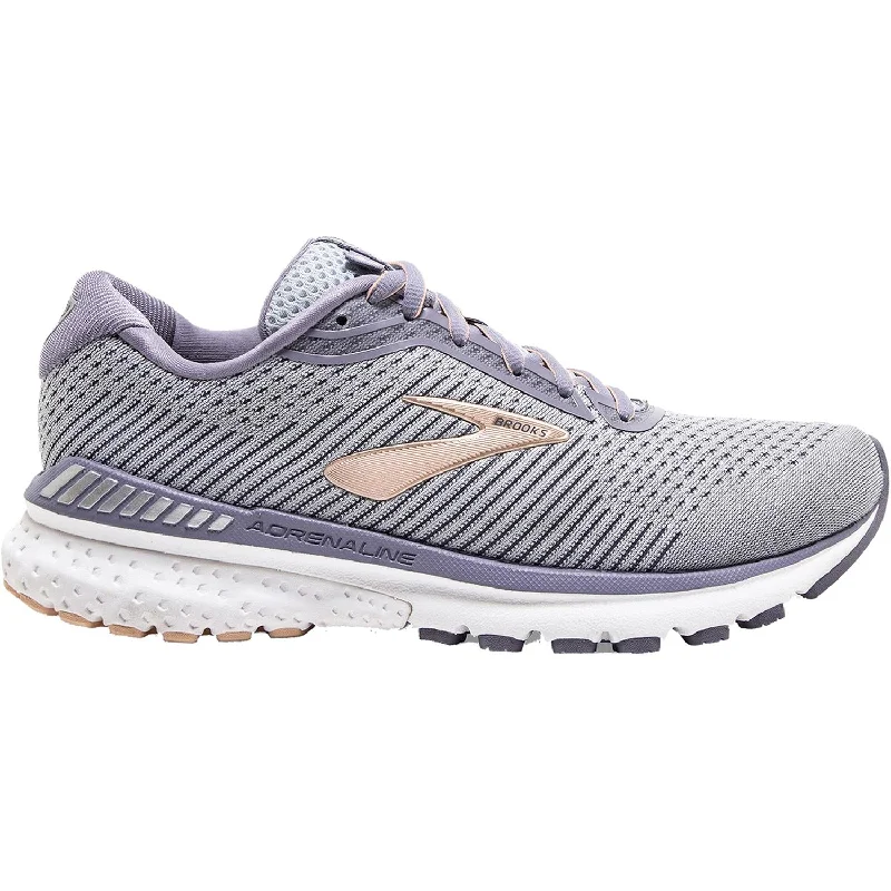 Women's Brooks Adrenaline GTS 20 Grey/Pale Peach/White Mesh