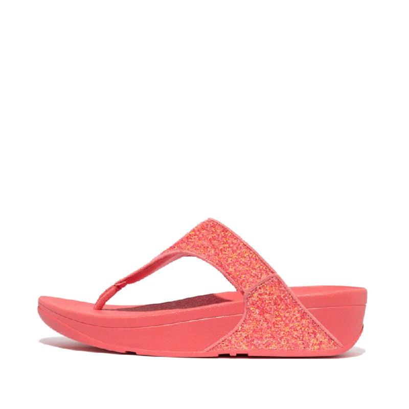 FitFlop X03-B09 Lulu Glitter Ladies Rosy Coral Toe Post Sandals