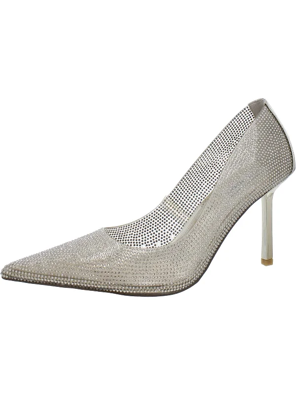 Classier Womens Rhinestone Pointed Toe Pumps