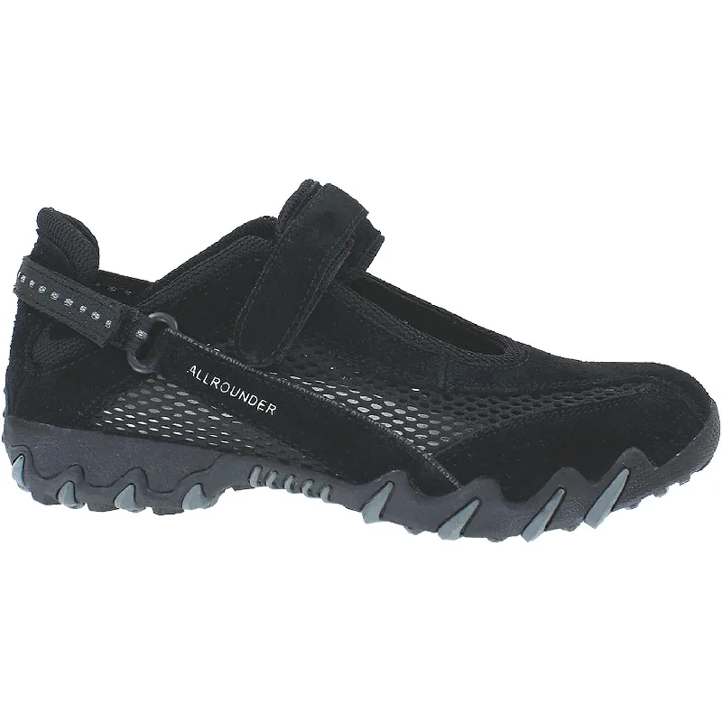 Women's Allrounder by Mephisto Niro Black/Black Suede/Mesh