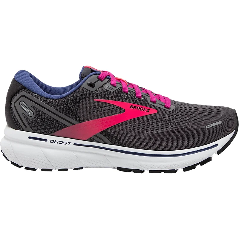 Women's Brooks Ghost 14 Pearl/Black/Pink Mesh