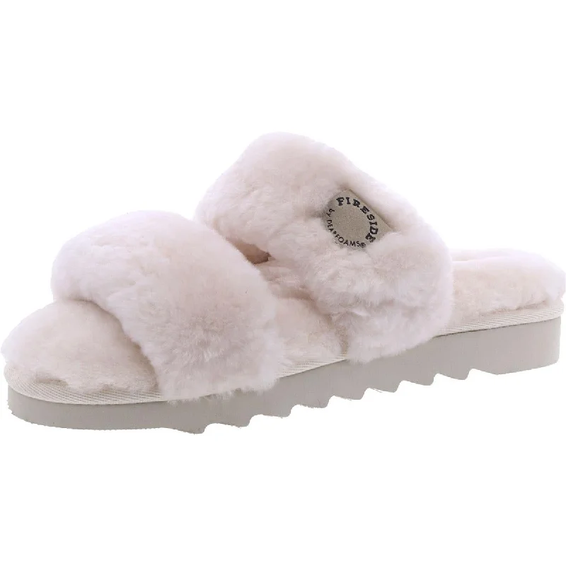 Fireside by Dearfoams Womens BHFO Slide On Cushioned Slide Slippers