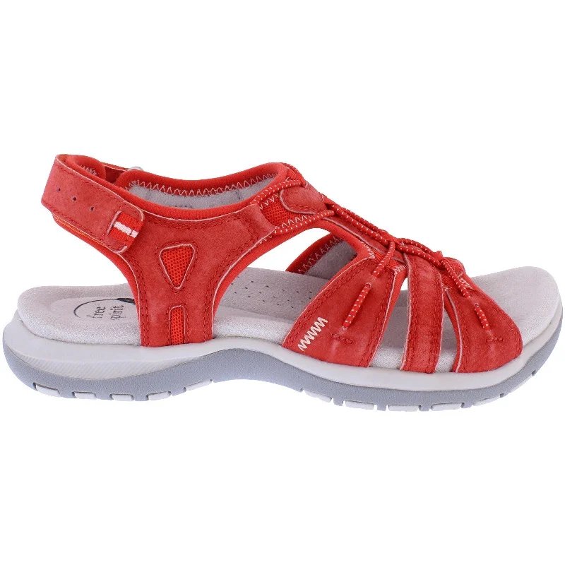 Free Spirit 41057 Fairmont 2 Ladies Grenadine Leather Arch Support Touch Fastening Sandals