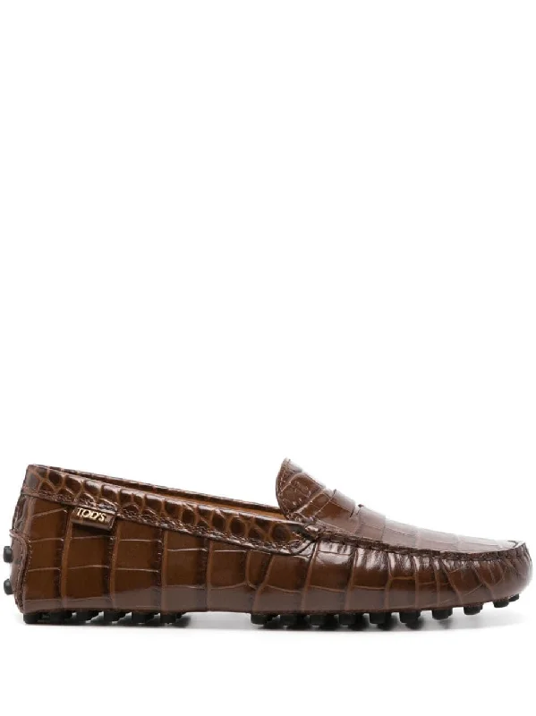 TOD'S Crocodile Print Rubber Loafers for Women - FW24 Collection