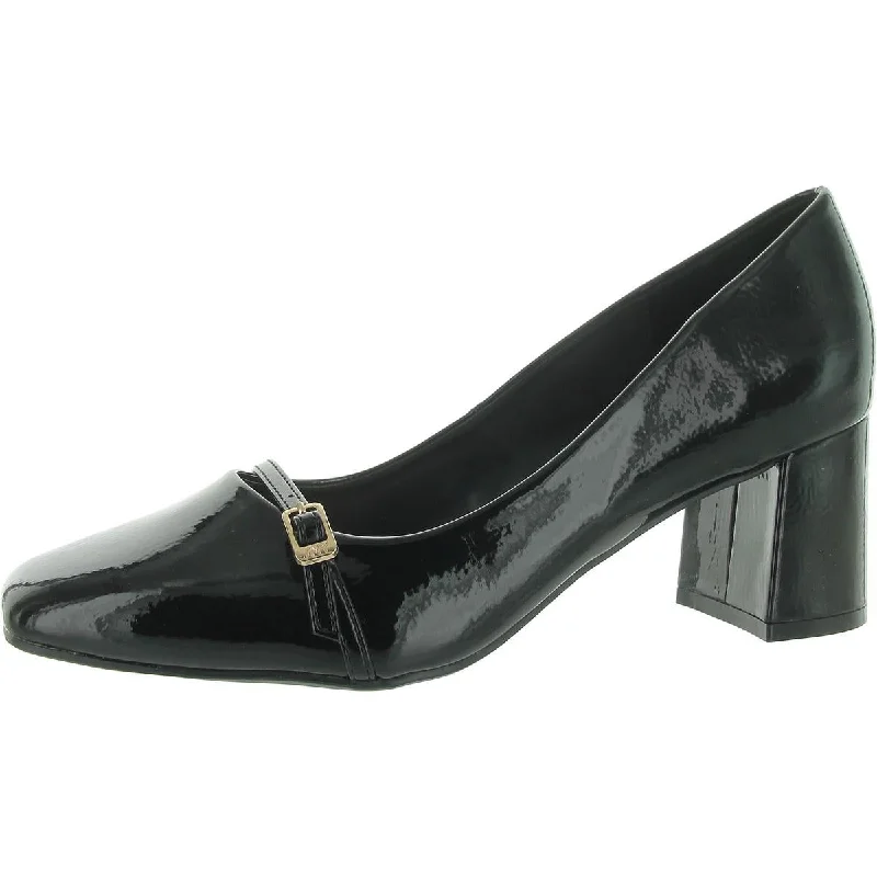 Aubin Womens Patent Block Heel Pumps