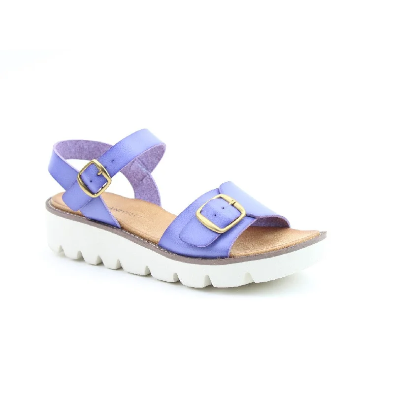 Heavenly Feet Trudy Ladies Lilac Vegan Buckle Sandals