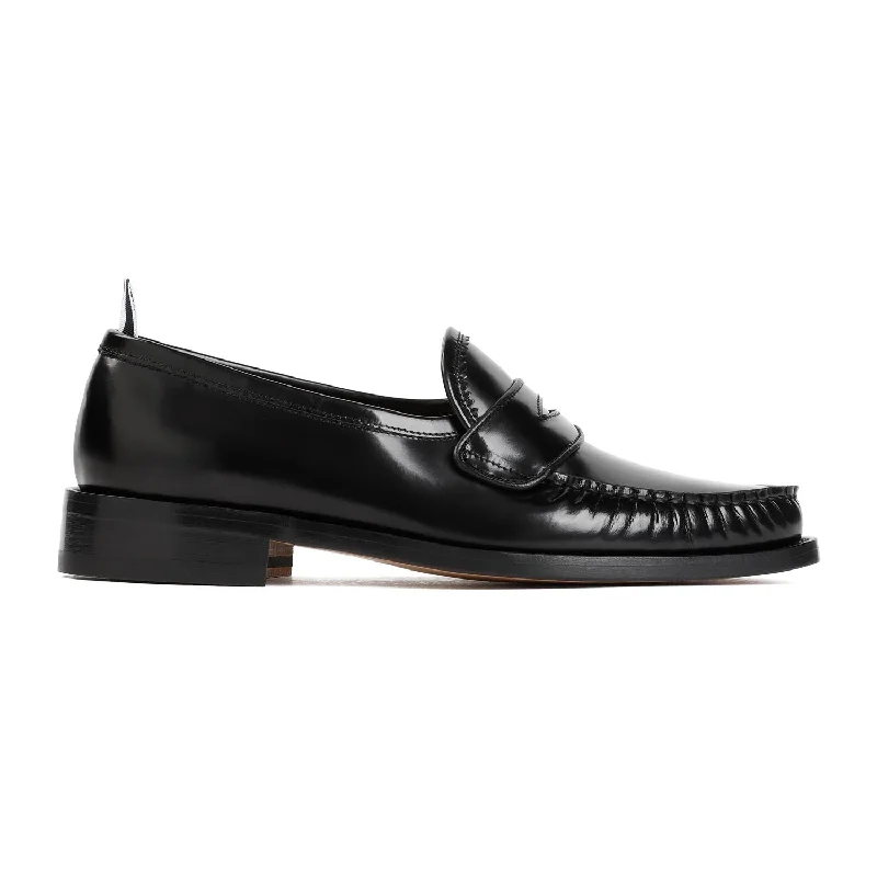 THOM BROWNE Pleated Varsity Loafers - 3CM Heel Height