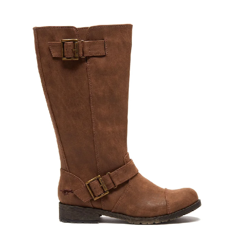 Berry Brown Biker Boot