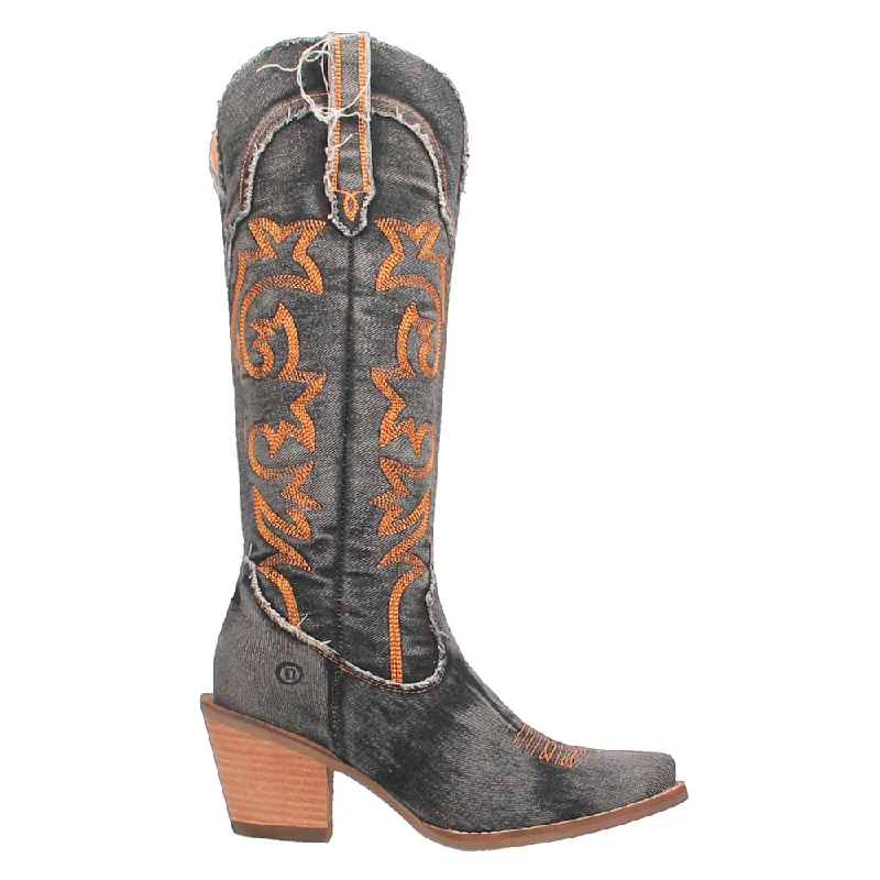 Texas Tornado Embroidery Snip Toe Cowboy Boots