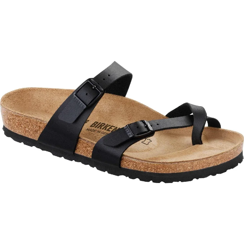 Birkenstock Mayari BFBC 71791 Ladies Black Textile Arch Support Slip On Sandals