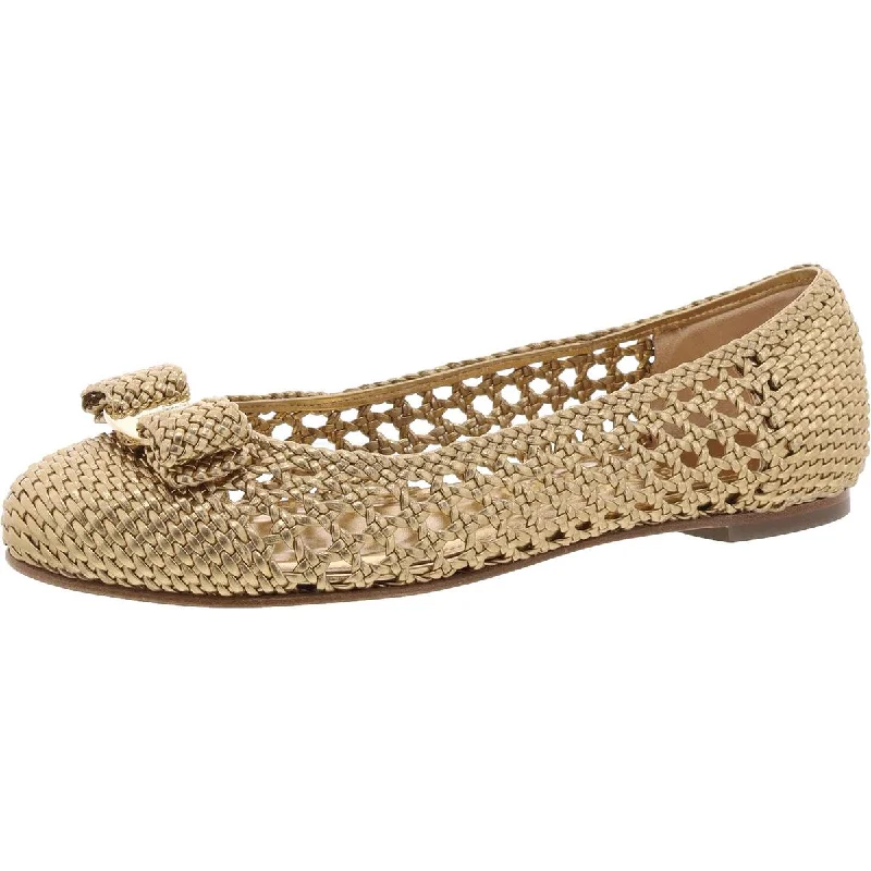 Varina Womens Woven Bow Ballet Flats