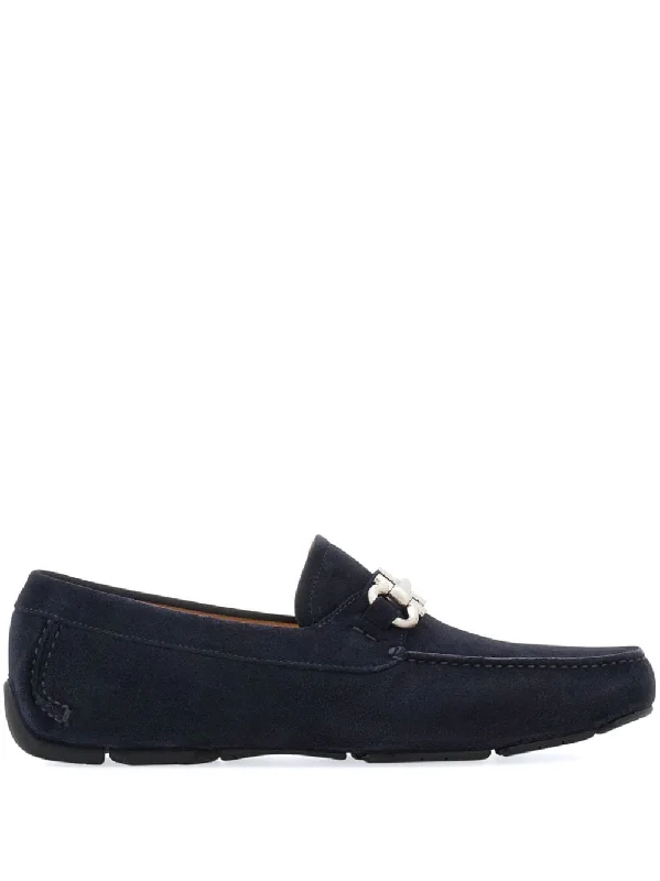 Ferragamo Classic Suede Loafers with Horsebit Detail