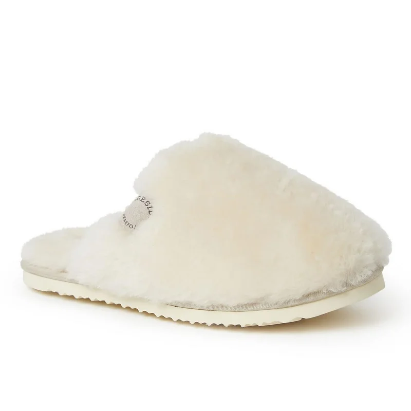 Fireside by Dearfoams Womens Shelly Beach Shearling Scuff Slippers