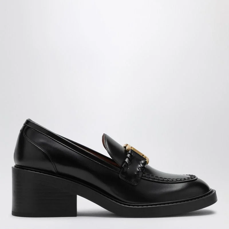 CHLOÉ Women’s Heeled Loafer with Engraved Detailing