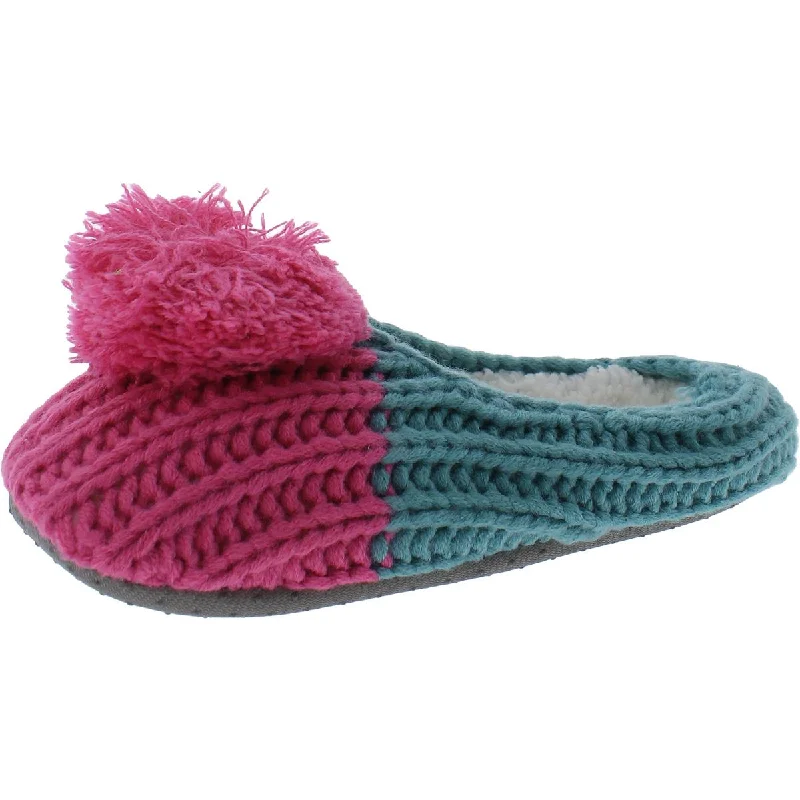 Muk Luks Womens Ballerina Faux Fur Ballet Slippers